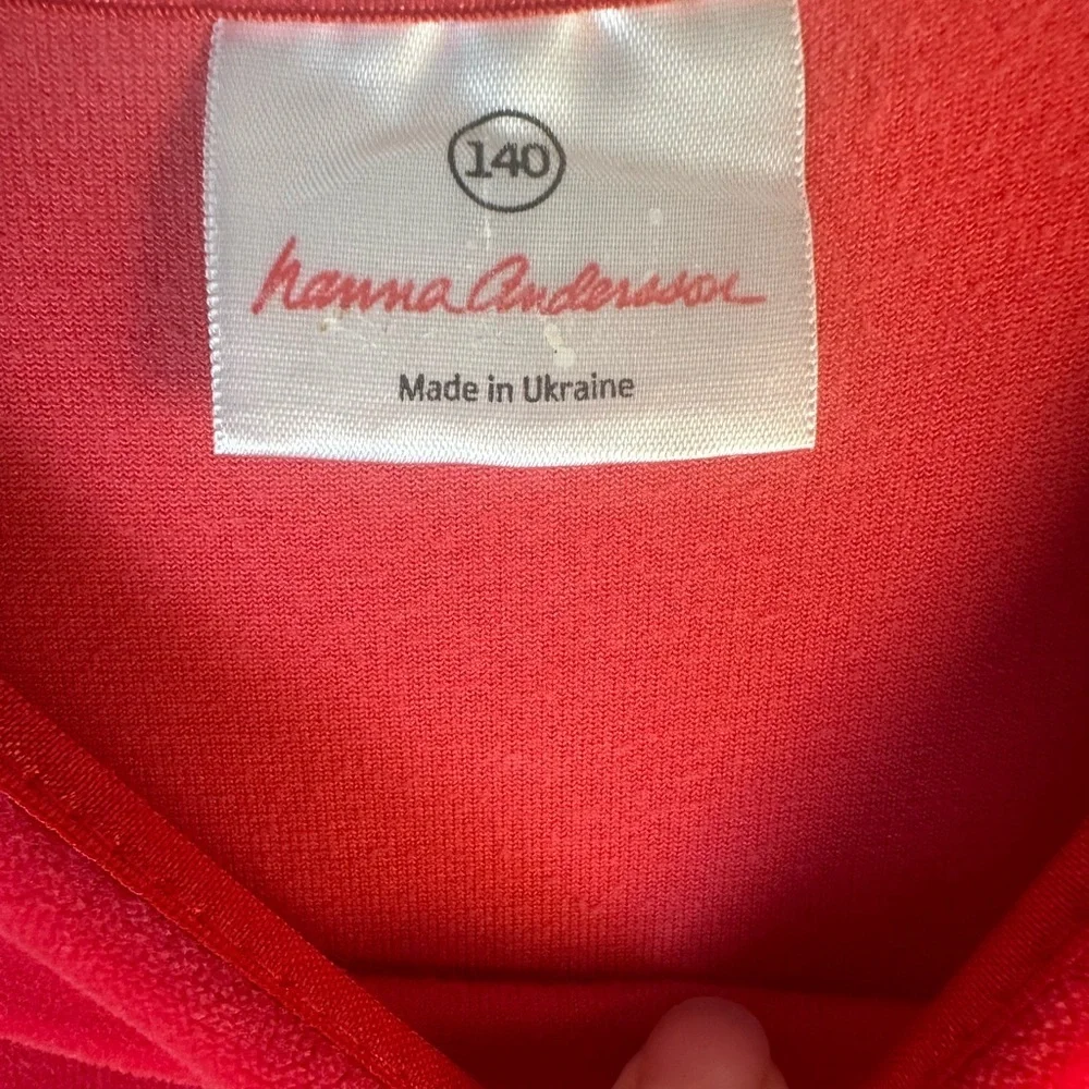 Hanna Andersson Vibrant Red Valentines 💌 Day Tiered Dress